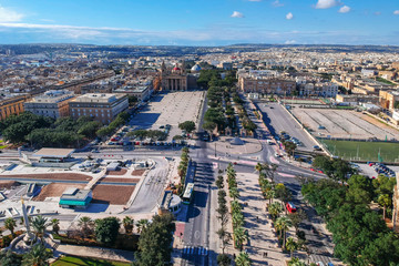 Beautiful architecture in Valletta, capital city of Malta