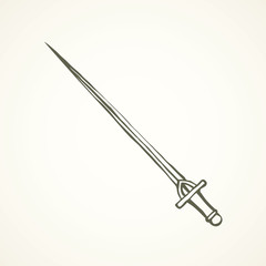 Old Epee. Vector drawing
