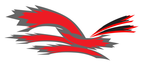 Sport car racing wrap design. vector design