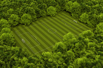 Fussballfeld im Wald © OH