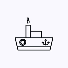 Obraz premium Ship icon isolated on white background