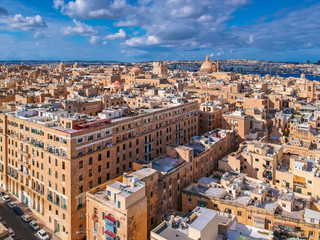 Fototapeta na wymiar Beautiful architecture in Valletta, capital city of Malta