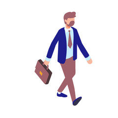 Isometric vector business man