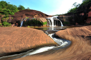 Tham Phra waterfall is located in Seka District of Bueng Kan Province, Thailand. Tham Phra waterfall is the tourism of the Bueng Kan Province, Thailand.