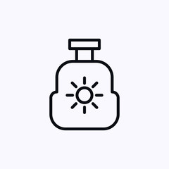 Sun cream icon isolated on white background