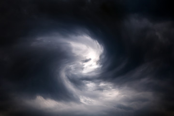 Blurred Whirlwind in the Clouds