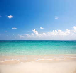 beautiful beach and tropical sea