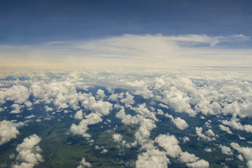 Fototapeta na wymiar Clouds. Sky from Mabul, Malaysia