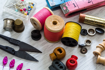 The concept of sewing accessories