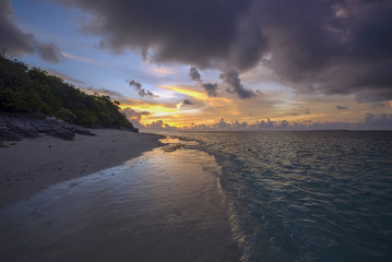 Tropical beach, beautiful tourist destination, Maldives.