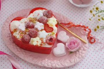 バレンタイン～お花畑のケーキ
