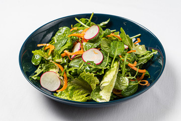 fresh salad on the white background