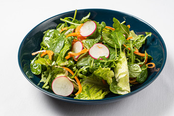 fresh salad on the white background