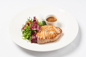 tuna steak with fresh salad