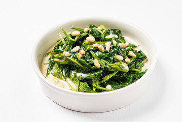 roasted spinach with creamy sauce