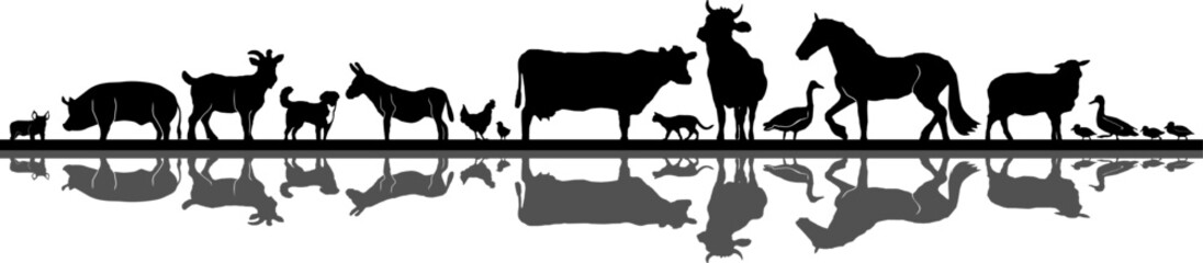 Animal Domestic Farmer Outline Silhouette Vector