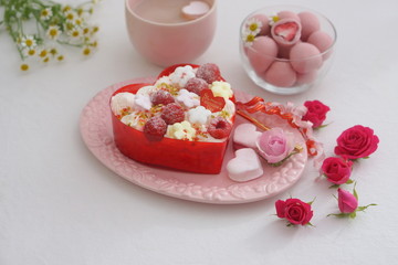 バレンタイン～お花畑のケーキ