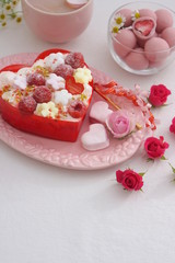 バレンタイン～お花畑のケーキ