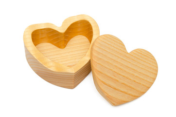Holzdose Herzform mit Deckel
