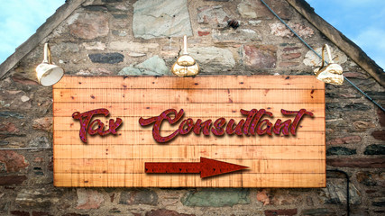 Street Sign to TAX CONSULTANT
