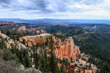 Naklejka premium Panoramic View to the Nature of the Bryce Canyon National Park, USA