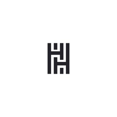 HH Letters Logo Design Vector