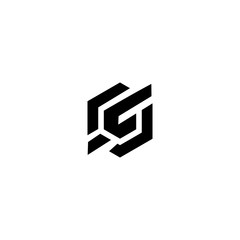 G logo design vector for brand or identity