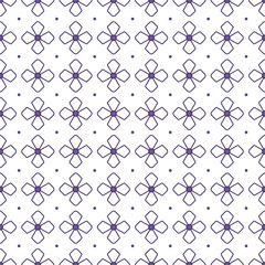 Floral seamless pattern vector background. A hand drawn illustration with purple color on isolated white layer. For fabric, cloth, etc. Eps 10 vector, printable colors.