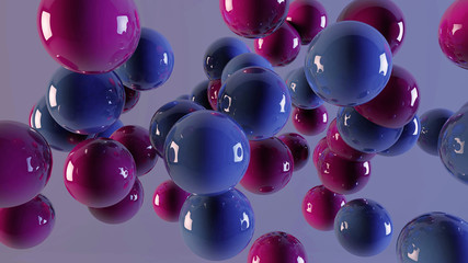 3d rendering picture of colorful balls