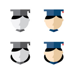 set of icons graduate