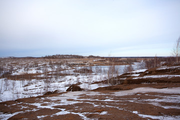 Beautiful winter landscape. The cold beauty of winter nature