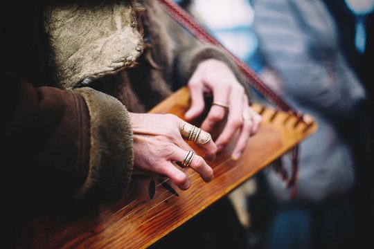 Latvian national instrument kokle