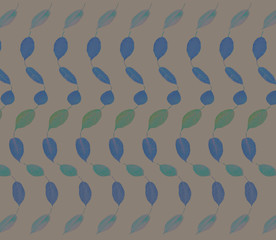 Autumn  pattern. Stylization of fall leaves. High detail. Can be used for wallpaper, pattern, art print, fabric etc.