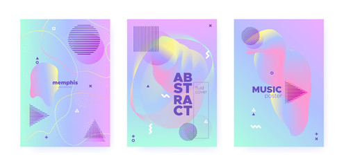 Rainbow Pastel Shape. Abstract Memphis 