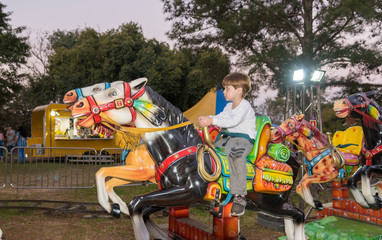 Play and happiness at the amusement park
