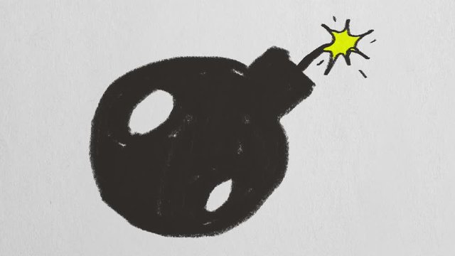 Exploding Bomb / Explosion Rough Animation. 4K