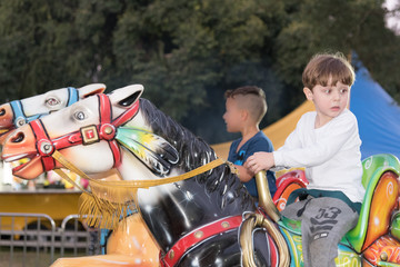 Play and happiness at the amusement park
