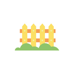 fence wooden farm isolated icon
