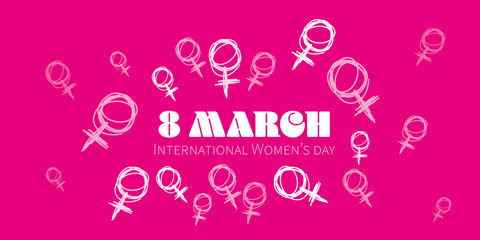 Fototapeta na wymiar womens day banner
