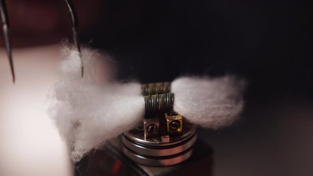 Vape Macro, Coil Change In Rda Atomizer For Vaping , E-Cigarette