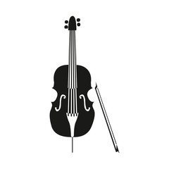 Violin isolated on white background vector illustration