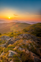 Beautiful summer sunset in the mountains © Piotr Krzeslak