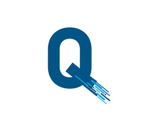 Letter Q Digital Network , Technology and digital abstract line Q network circuit vector logo. .