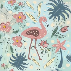 Floral Seamless Pattern. Hand Drawn Design