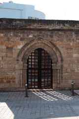 Ancient gate in stone wall. Nicosia, Cyprus
