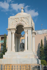Naklejka premium Marble mausoleum in courtyard of Virgin Faneromeni Church. Nicosia, Cyprus