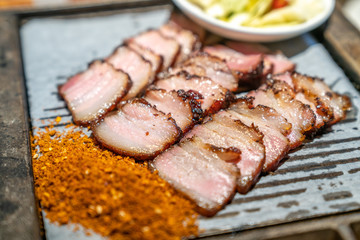 A delicious plate of grilled meat