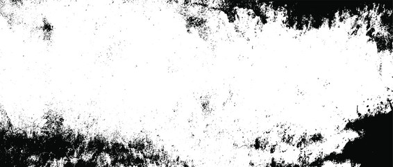 Aged stone wall texture. Grainy messy overlay of empty, aging, scratched wall. Grunge rough dirty background. Vector Illustration. Black isolated on white background. EPS10.