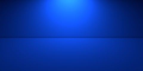 Abstract blue background. Empty room with blue light for new layout, backdrop or template . 3d render