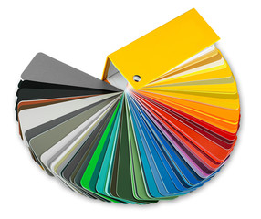 Color guide fan chart catalog with spectrum of all kind of various colors to choose paint from...
